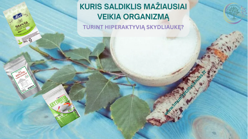 Sužinokite stevijos, eritritolio, ksilitolio ir cukraus privalumus, trūkumus bei kaip jie veikia gliukozės kontrolę ir savijautą.